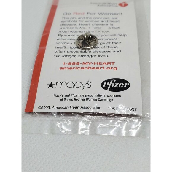 American Heart Association Red Dress Pin – Go Red for Women Macy’s Exclusive - Picture 6 of 11
